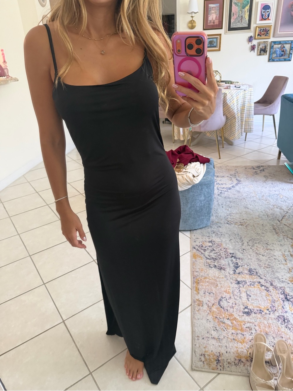 Black Slip Maxi Dress - Classic Women's Dress